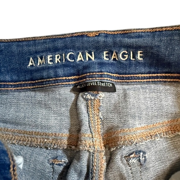 American Eagle Kick Boot Jeans – Size 8 X-Long – Medium Bright Indigo - Picture 6 of 8
